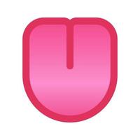 icono de tamaño grande de lengua simple para sonrisa emoji vector