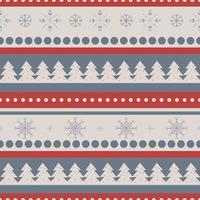 Winter pattern with snowflakes, dots and trees for wrapping paper vector