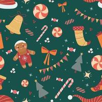 Festive pattern for print, for wrapping paper, Christmas stuff vector