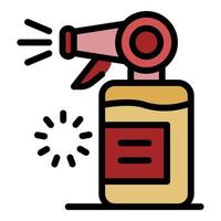 Groomer spray bottle icon color outline vector