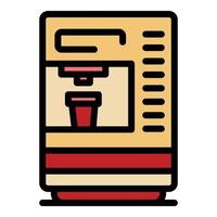 Street coffee kiosk icon color outline vector