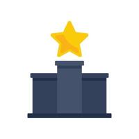 Podium reputation icon flat isolated vector