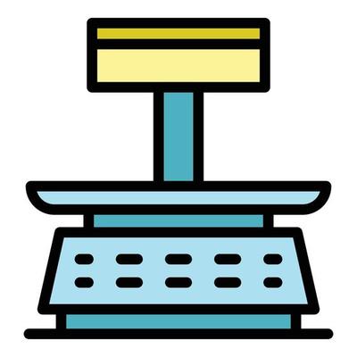 Market weight icon color outline vector