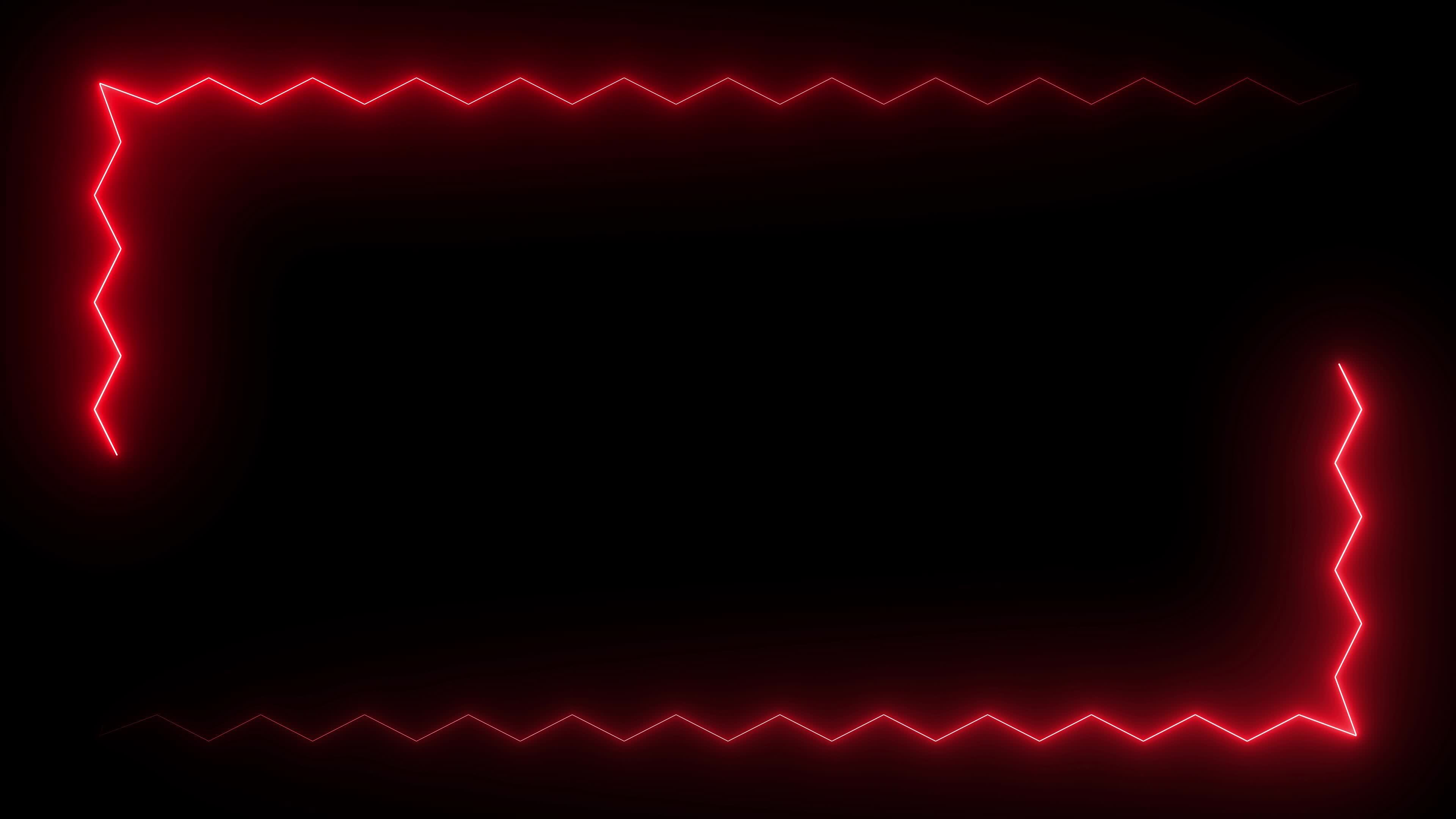Red neon frame border background with glowing lines video animation