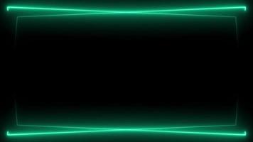 Pink neon frame border background with glowing lines - video animation