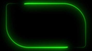 Pink neon frame border background with glowing lines - video animation