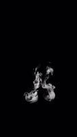 Rising Smoke forming Text Typeface and Dissipates with alpha curly font the Character H video