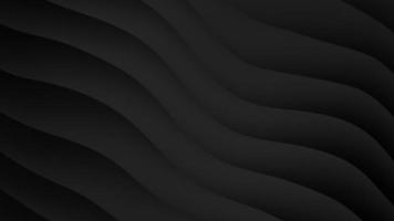 abstrato gradiente fundo de ondas preto e cinza. em loop sem costura. video