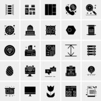 25 iconos de negocios universales vector ilustración de icono creativo para usar en proyectos relacionados con la web y dispositivos móviles