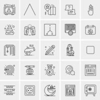 25 iconos de negocios universales vector ilustración de icono creativo para usar en proyectos relacionados con la web y dispositivos móviles