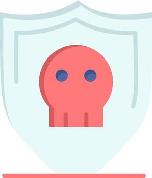 Shield Security Secure Plain  Flat Color Icon Vector icon banner Template