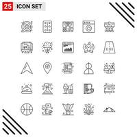 Pack of 25 creative Lines of connection business sketching conference cloud Editable Vector Design Elements