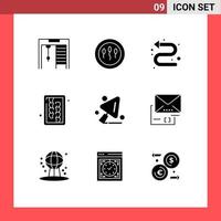 9 Creative Icons Modern Signs and Symbols of construction worker construction directional tool board Editable Vector Design Elements