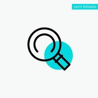 General Magnifier Search turquoise highlight circle point Vector icon