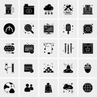 25 iconos de negocios universales vector ilustración de icono creativo para usar en proyectos relacionados con la web y dispositivos móviles