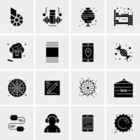 16 iconos universales de negocios vector ilustración de icono creativo para usar en proyectos relacionados con la web y dispositivos móviles