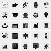 25 iconos de negocios universales vector ilustración de icono creativo para usar en proyectos relacionados con la web y dispositivos móviles