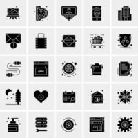 25 iconos de negocios universales vector ilustración de icono creativo para usar en proyectos relacionados con la web y dispositivos móviles