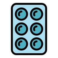 Storage ice tray icon color outline vector