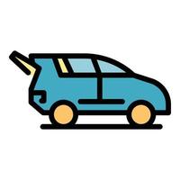 Trunk car icon color outline vector