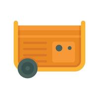 Diesel generator icon flat isolated vector