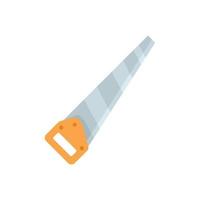 Carpentry hand saw icon flat isolated vector