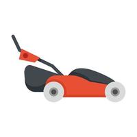Grass lawn mower icon flat isolated vector