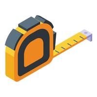 Measurement tape icon isometric vector. Worker drywall vector