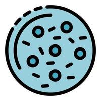 Microscope microorganism icon color outline vector