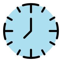 minuto reloj cronómetro icono color contorno vector