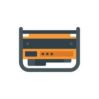 Gasoline generator icon flat isolated vector