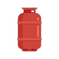 Gas cylinder house icon flat isolated vector