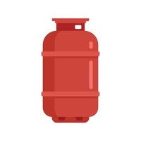 Gas cylinder house icon flat isolated vector