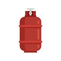 Gas cylinder container icon flat isolated vector