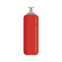 Gas cylinder steel icon flat isolated vector