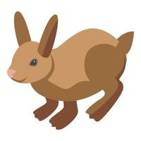 icono de conejo de pascua vector isométrico. conejito lindo