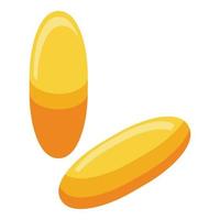 Collagen capsule icon isometric vector. Skin molecule vector