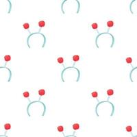 Headband with balls on springs pattern seamless vector