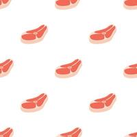 Uncooked steak pattern seamless vector