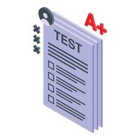 Test learning icon isometric vector. Lms online vector