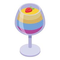 Jelly cocktail icon isometric vector. Gummy candy vector