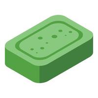 Spirulina soap icon isometric vector. Plant alga vector