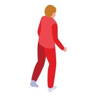 Red gym outfit icon isometric vector. Aerobic marketing vector