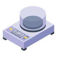 Benchmark device icon isometric vector. Test performance vector