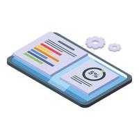 Tablet performance icon isometric vector. Business product vector