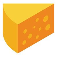 Cheese zinc icon isometric vector. Vitamin food vector