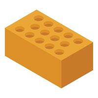Sand brick icon isometric vector. Concrete cement vector