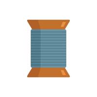 Thread coil icon flat isolated vector