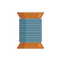 Thread coil icon flat isolated vector