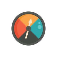 Analog barometer icon flat isolated vector